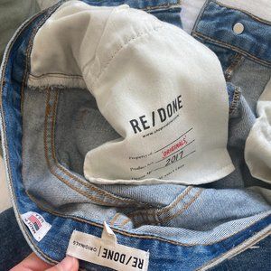 RE/DONE High Rise Ankle Crop Jeans - 2017